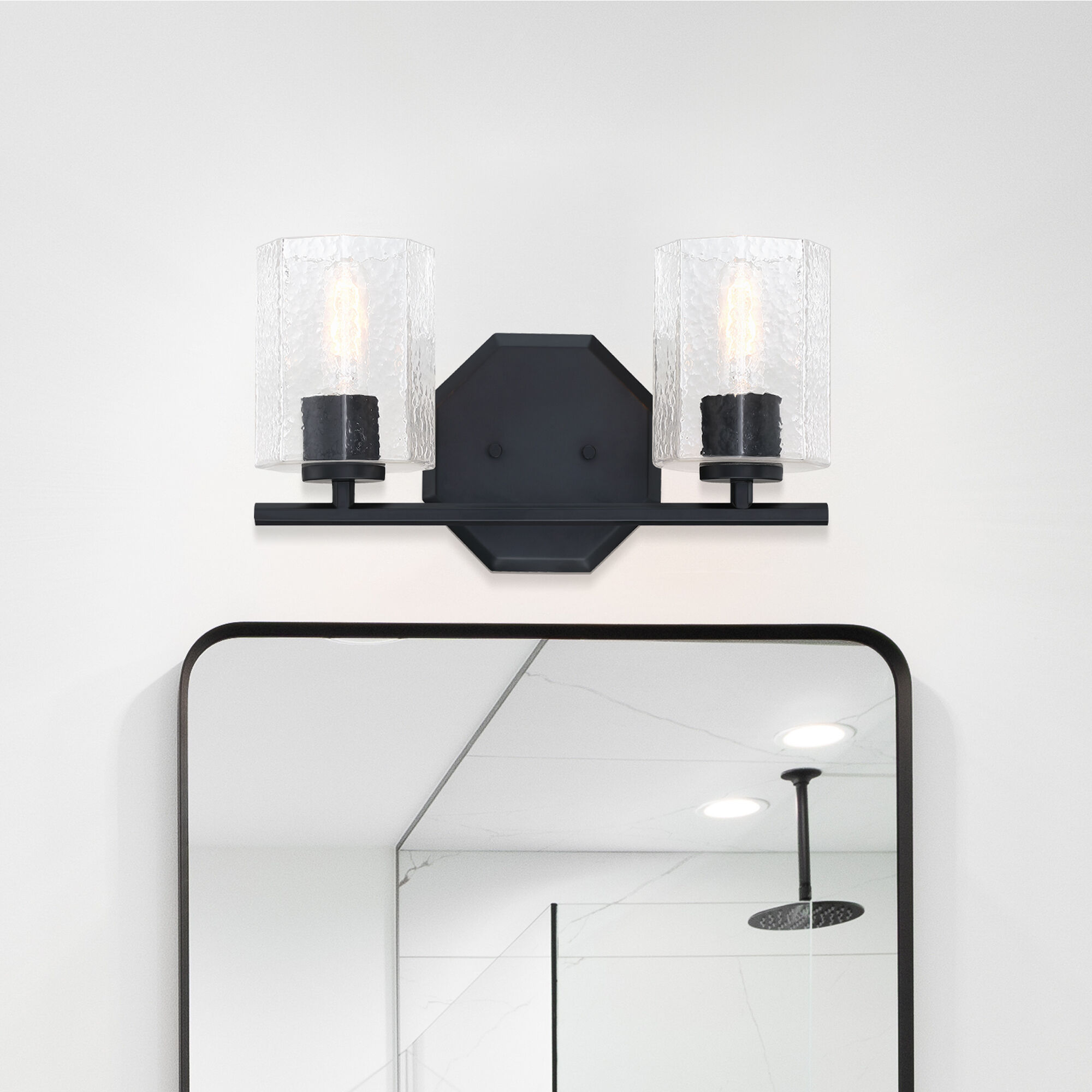 Haven 2 Light 16 inch Matte Black Vanity Light Wall Light