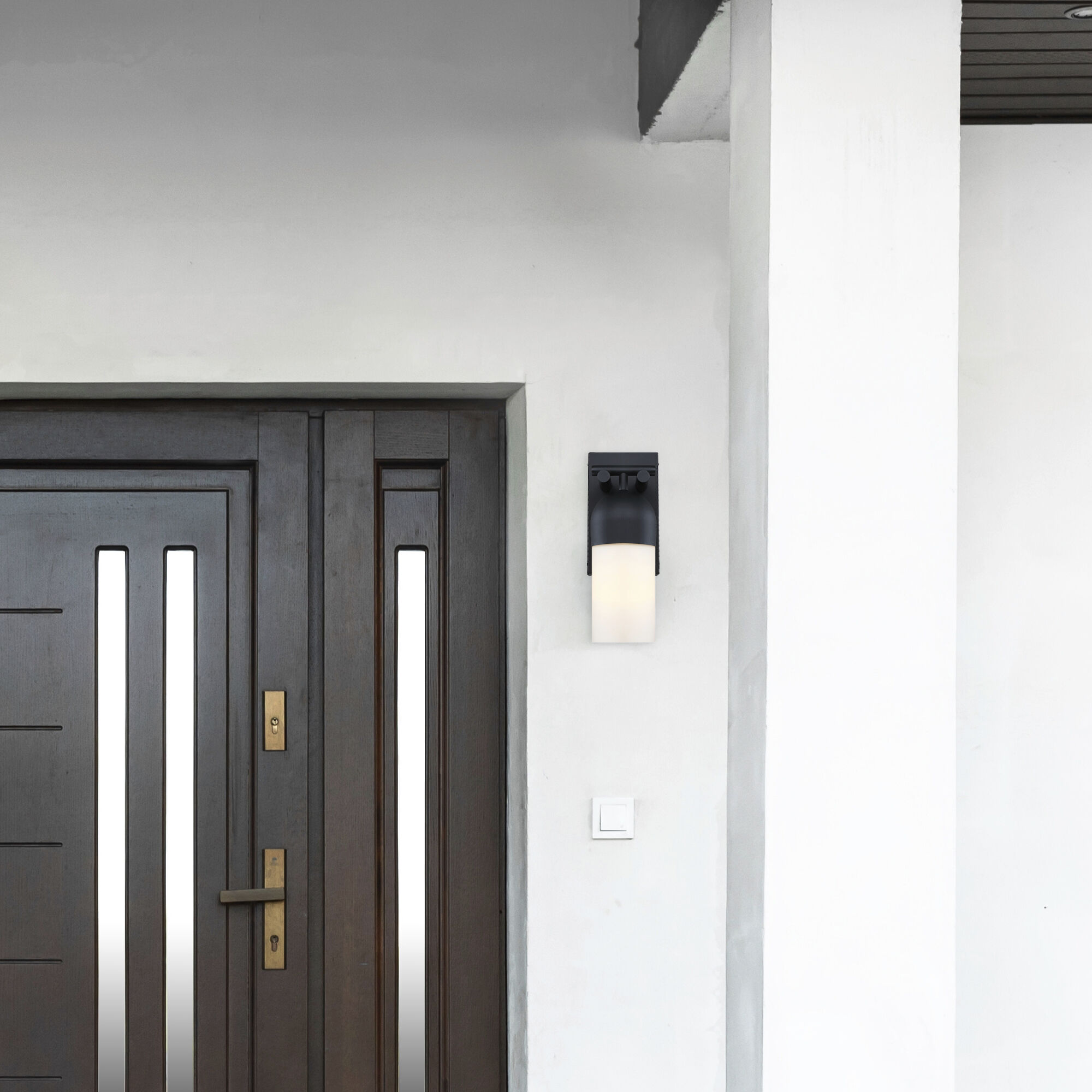 Ever Spring LED 18 inch Black Outdoor Wall Sconce