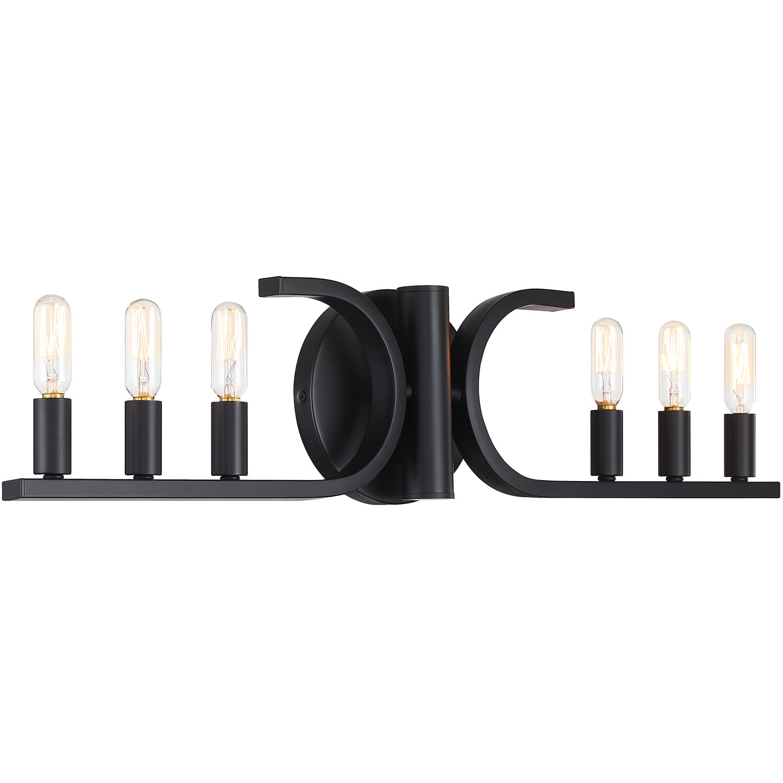 Skye 6 Light 27.5 inch Matte Black Vanity Light Wall Light