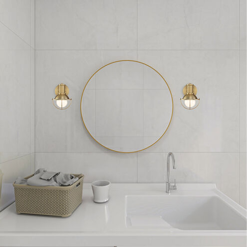 Dalton 1 Light 8 inch Brushed Gold Vanity Light Wall Light