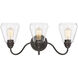 Foundry 3 Light 24 inch Satin Bronze Bath Light Wall Light