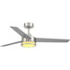 Cassini 52 inch Brushed Nickel with Reversible Silver/Pearl Gray Blades DC Smart Fan
