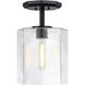 Haven LED 10 inch Matte Black Semi-Flush Mount Ceiling Light