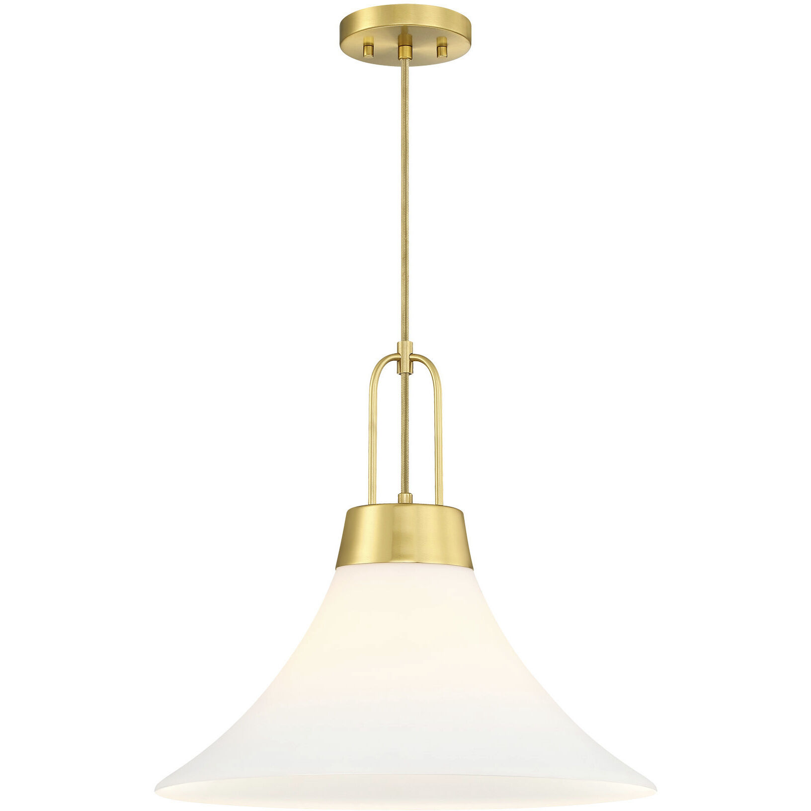 Evergreen Oasis LED 18 inch Brushed Gold Down Pendant Ceiling Light