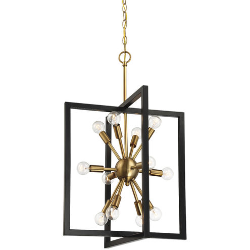 Xander 12 Light 19 inch Aged Warm Brass Pendant Ceiling Light