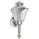 Beveled Glass 1 Light 16 inch Pewter Outdoor Wall Lantern
