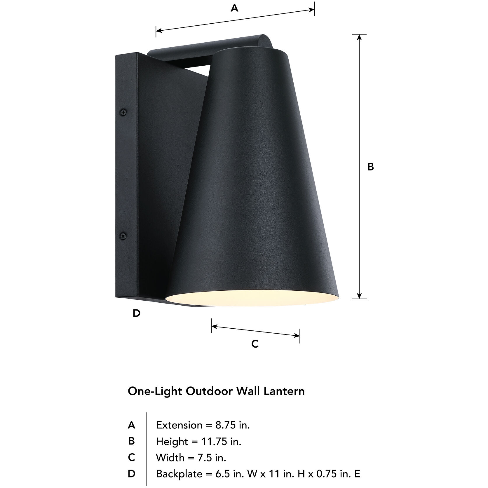 Cedar Mist 1 Light 11.75 inch Black Outdoor Wall Sconce