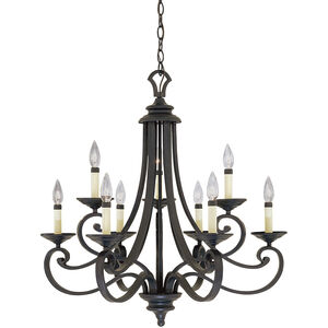 Barcelona 9 Light 28 inch Natural Iron Chandelier Ceiling Light