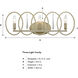Hutton 3 Light 24.5 inch Sterling Gold Bath Bar Wall Light