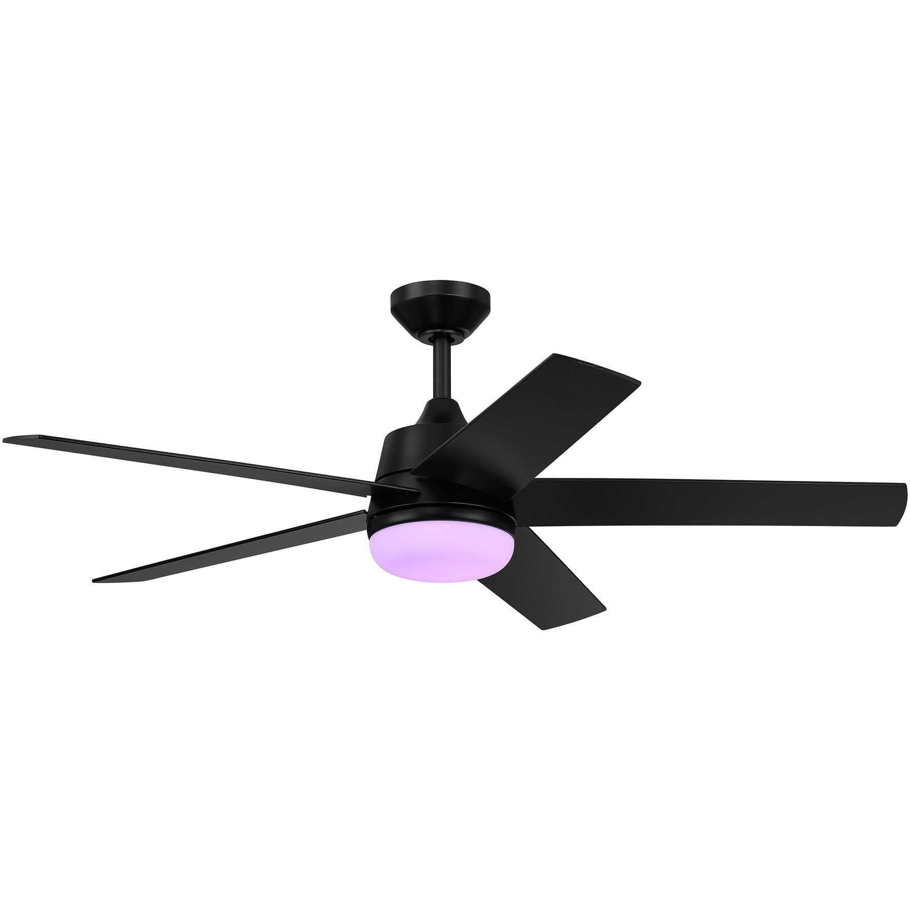 Astrea 52 inch Matte Black with Reversible Matte Black/Sepia Brown Blades Smart Color Fan