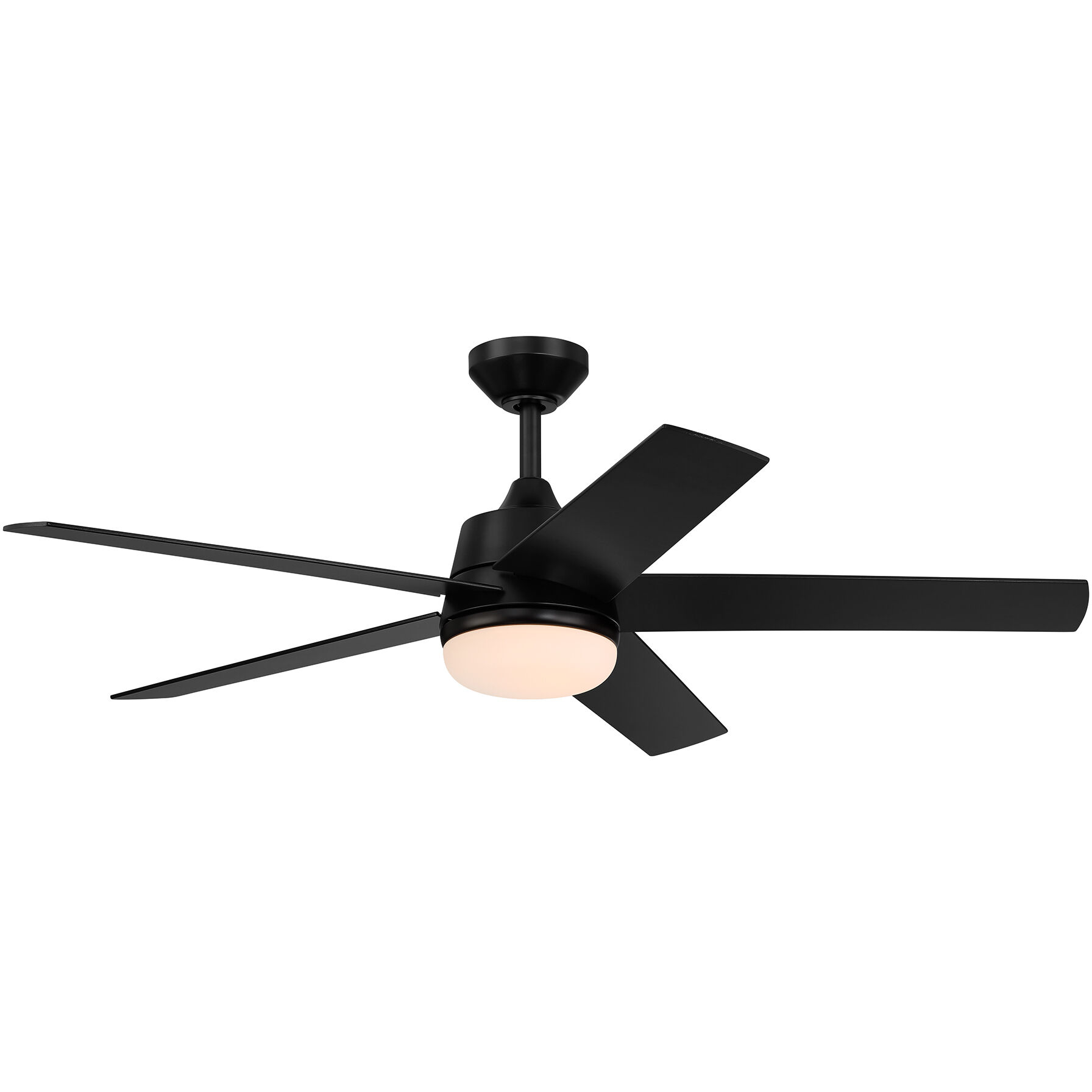 Astrea 52 inch Matte Black with Reversible Matte Black/Sepia Brown Blades Smart Color Fan