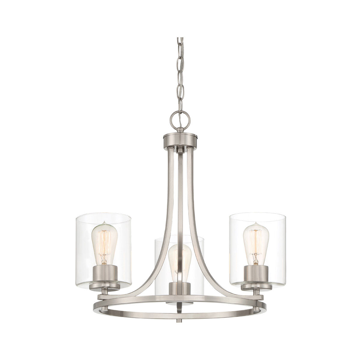Liam 3 Light 20 inch Satin Platinum Chandelier Ceiling Light