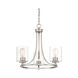 Liam 3 Light 20 inch Satin Platinum Chandelier Ceiling Light