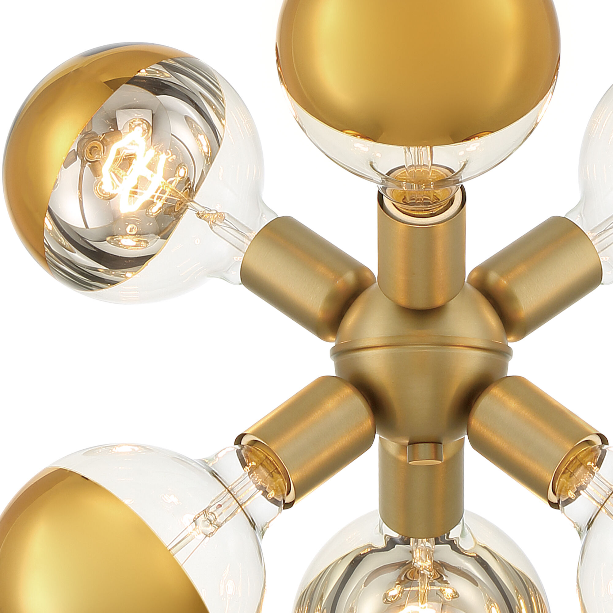 Gambit 6 Light 7 inch Brushed Gold Pendant Ceiling Light