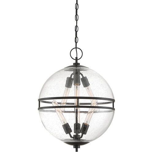 Hollywood Hills 6 Light 18 inch Matte Black Pendant Ceiling Light