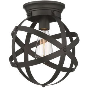 Eli 1 Light 9.88 inch Oil Rubbed Bronze Flushmount Ceiling Light