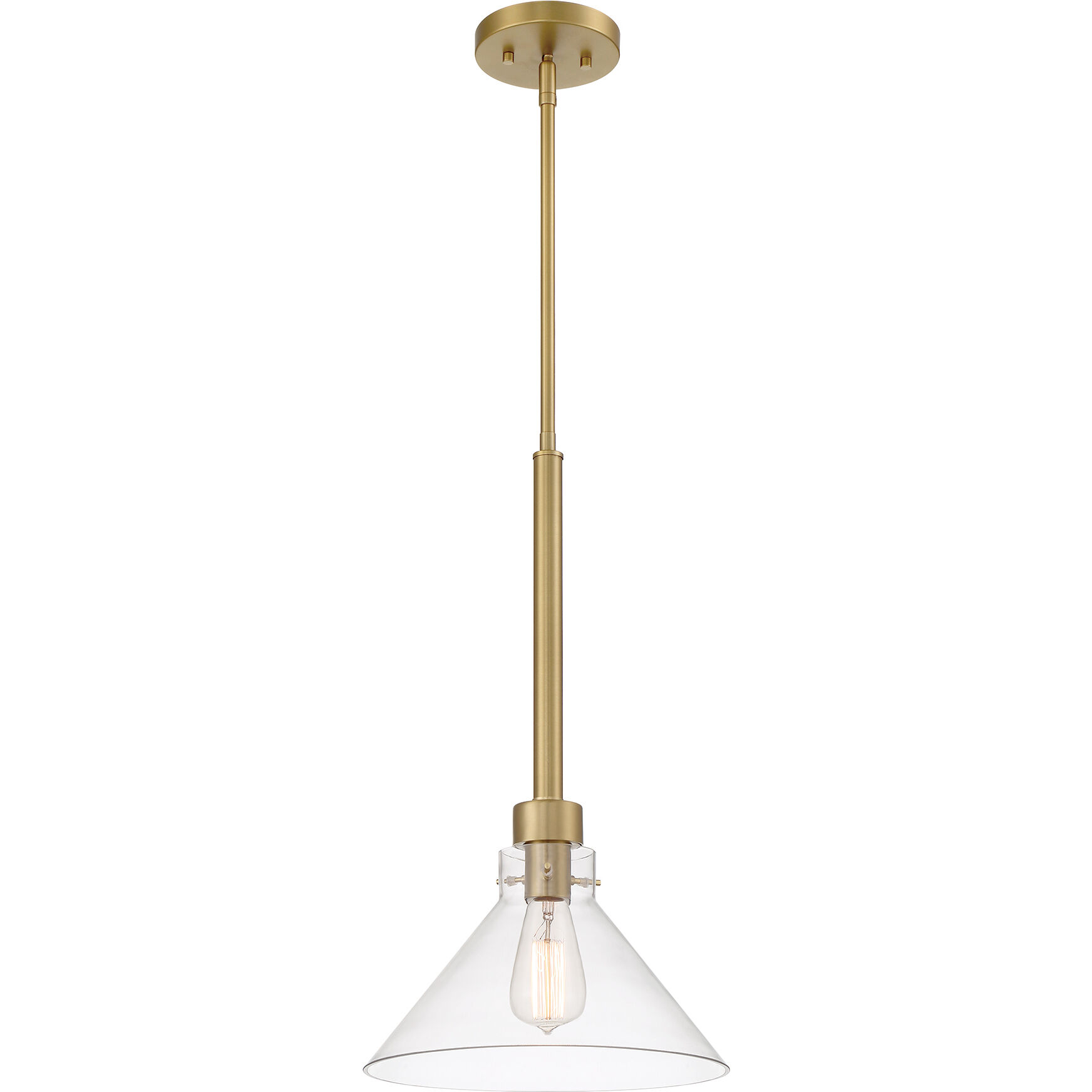 Willow Creek 1 Light 12 inch Brushed Gold Pendant Ceiling Light
