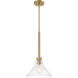 Willow Creek 1 Light 12 inch Brushed Gold Pendant Ceiling Light