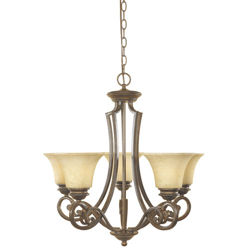 Mendocino 5 Light 25.25 inch Forged Sienna Chandelier Ceiling Light