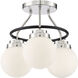 Elle 3 Light 14 inch Polished Nickel Semi-Flush Ceiling Light