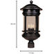 Sedona 3 Light 23 inch Oil Rubbed Bronze Outdoor Post Lantern in Seedy