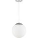 Kelvin 1 Light 12 inch Chrome Pendant Ceiling Light