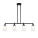 Malone 4 Light 34 inch Matte Black Island Light Ceiling Light