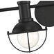 Dalton 4 Light 31 inch Matte Black Vanity Light Wall Light