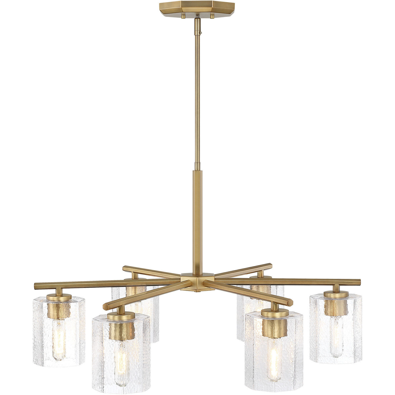 Haven LED 32 inch Old Satin Brass Chandelier Ceiling Light