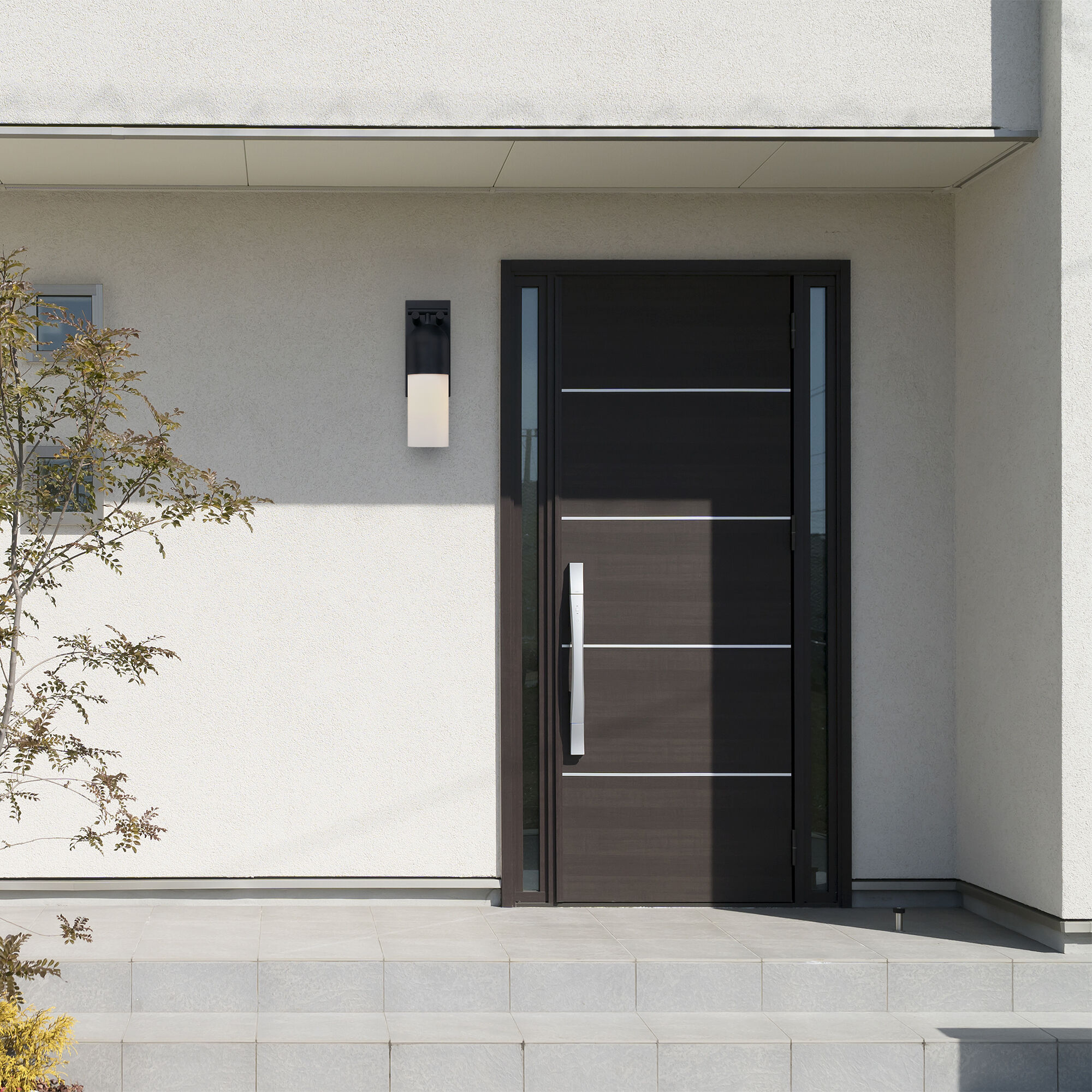 Ever Spring LED 22 inch Black Outdoor Wall Sconce