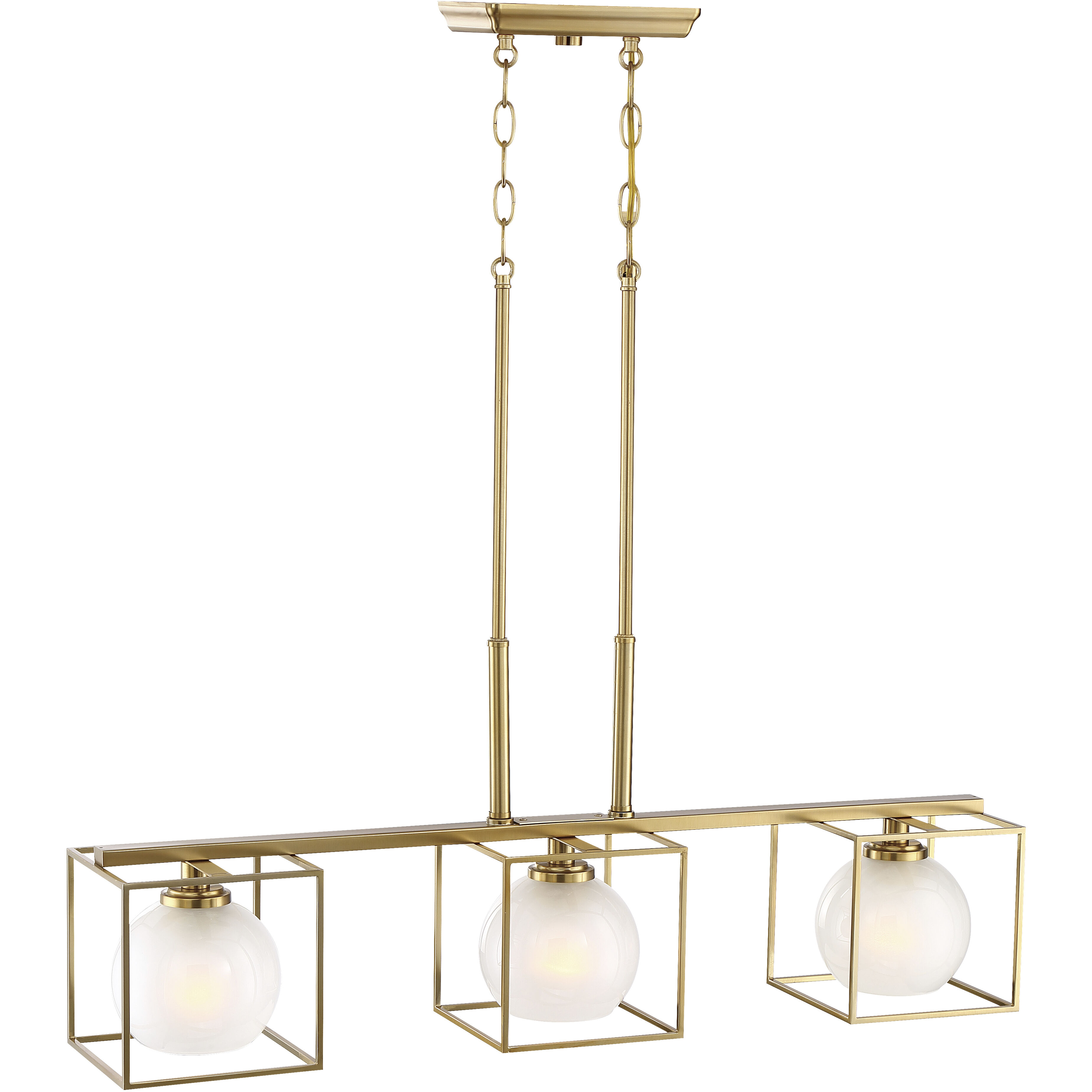 Cowen 3 Light 34 inch Brushed Gold Chandelier Ceiling Light