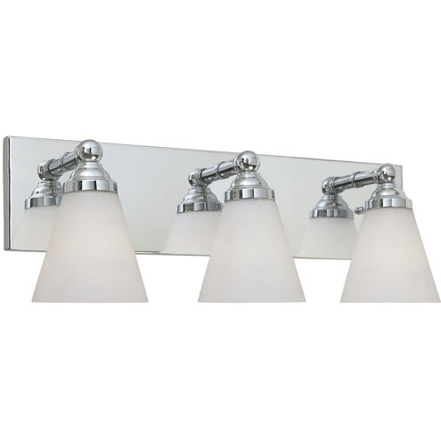 Hudson 3 Light 22 inch Chrome Bath Bar Wall Light