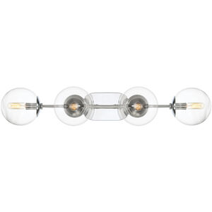 Welton 4 Light 32 inch Chrome Bath Light Wall Light