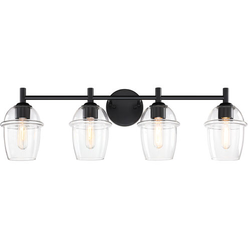 Summer Jazz 4 Light 32 inch Matte Black Vanity Light Wall Light