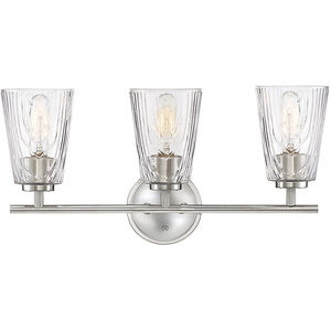 Westwood 3 Light 21.5 inch Polished Nickel Bath Bar Wall Light