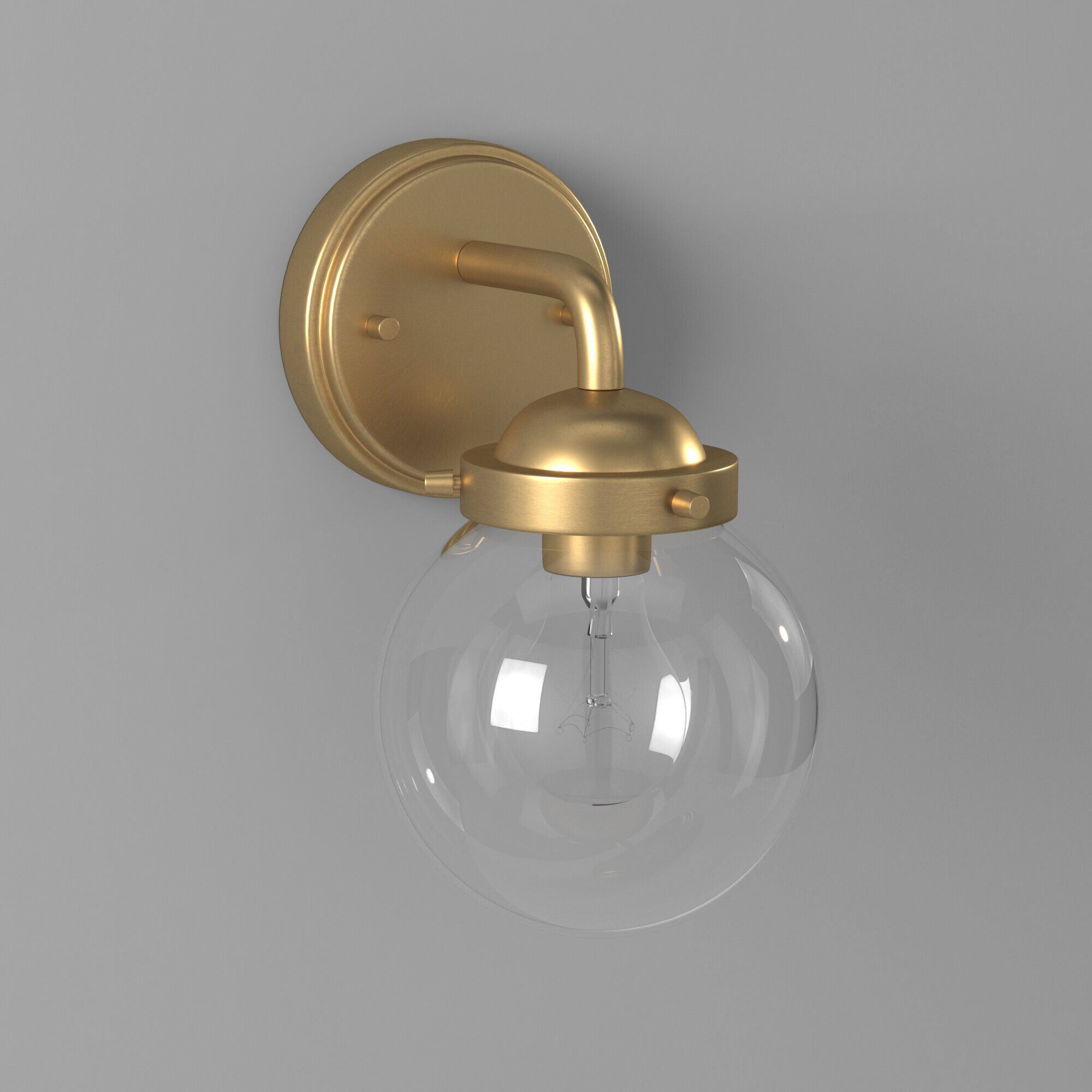 Knoll 1 Light 6 inch Brushed Gold Wall Sconce Wall Light