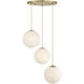 Pixie LED 28 inch Brushed Gold Chandelier Ceiling Light