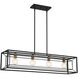 Within 4 Light 42 inch Matte Black Island Light Ceiling Light