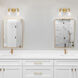 Summer Jazz 2 Light 16 inch Brushed Gold Vanity Light Wall Light