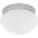 Basic 2 Light 9 inch White Flushmount Ceiling Light