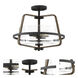 Ryder 2 Light 16.5 inch Forged Black Semi-Flush Ceiling Light