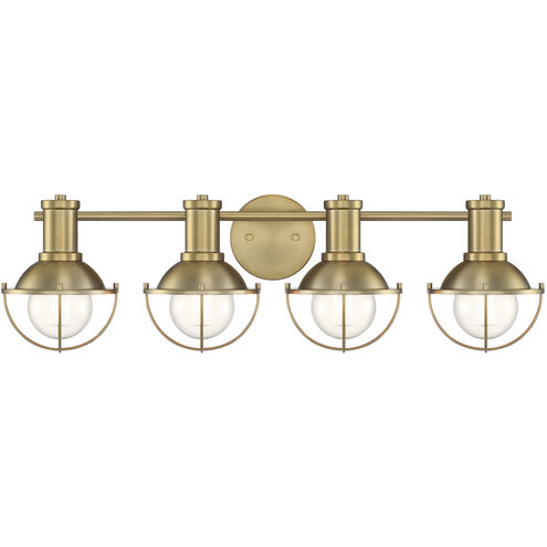 Dalton 4 Light 31 inch Brushed Gold Vanity Light Wall Light
