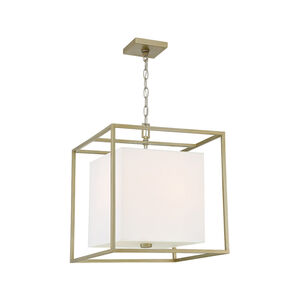 Chloie 3 Light 16 inch Sterling Gold Pendant (Inverted) Ceiling Light