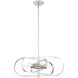 Kenzo 6 Light 24 inch Polished Nickel Chandelier Ceiling Light