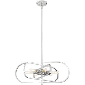 Kenzo 6 Light 24 inch Polished Nickel Chandelier Ceiling Light