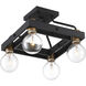 Ravella 4 Light 12 inch Black Semi-Flush Ceiling Light