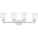 Westin 4 Light 31 inch Satin Platinum Bath Bar Wall Light