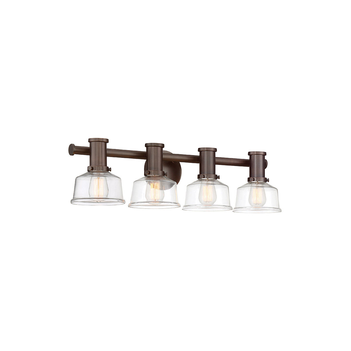 Carson 4 Light 29.25 inch Satin Copper Bronze Bath Bar Wall Light