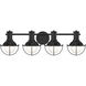 Dalton 4 Light 31 inch Matte Black Vanity Light Wall Light