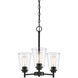 Westin 3 Light 18 inch Matte Black Chandelier Ceiling Light